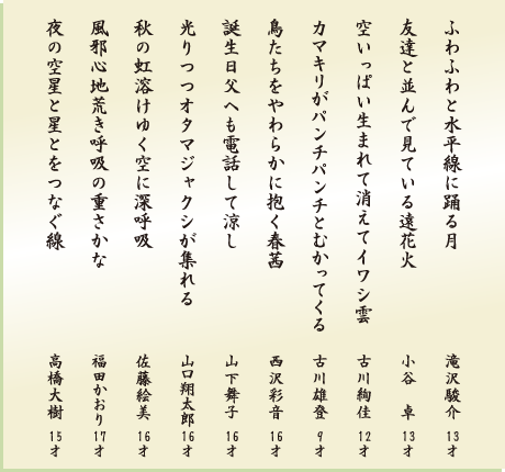 学生の部 入選作品